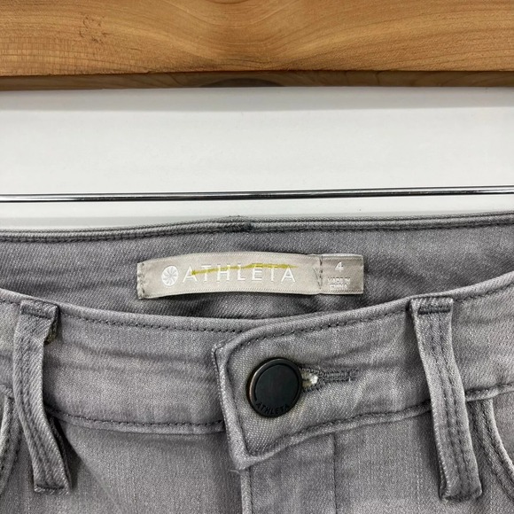 Athleta Jeans Women's Size 4 Gray Cotton‎ Blend Stretch Mid Rise Ankle Zip Fly - Picture 5 of 11
